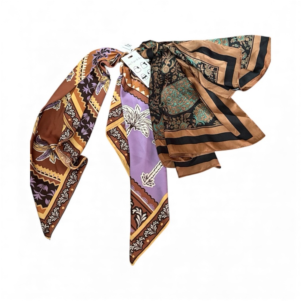 A8- Anthropologie Printed Scarves, Set of 2